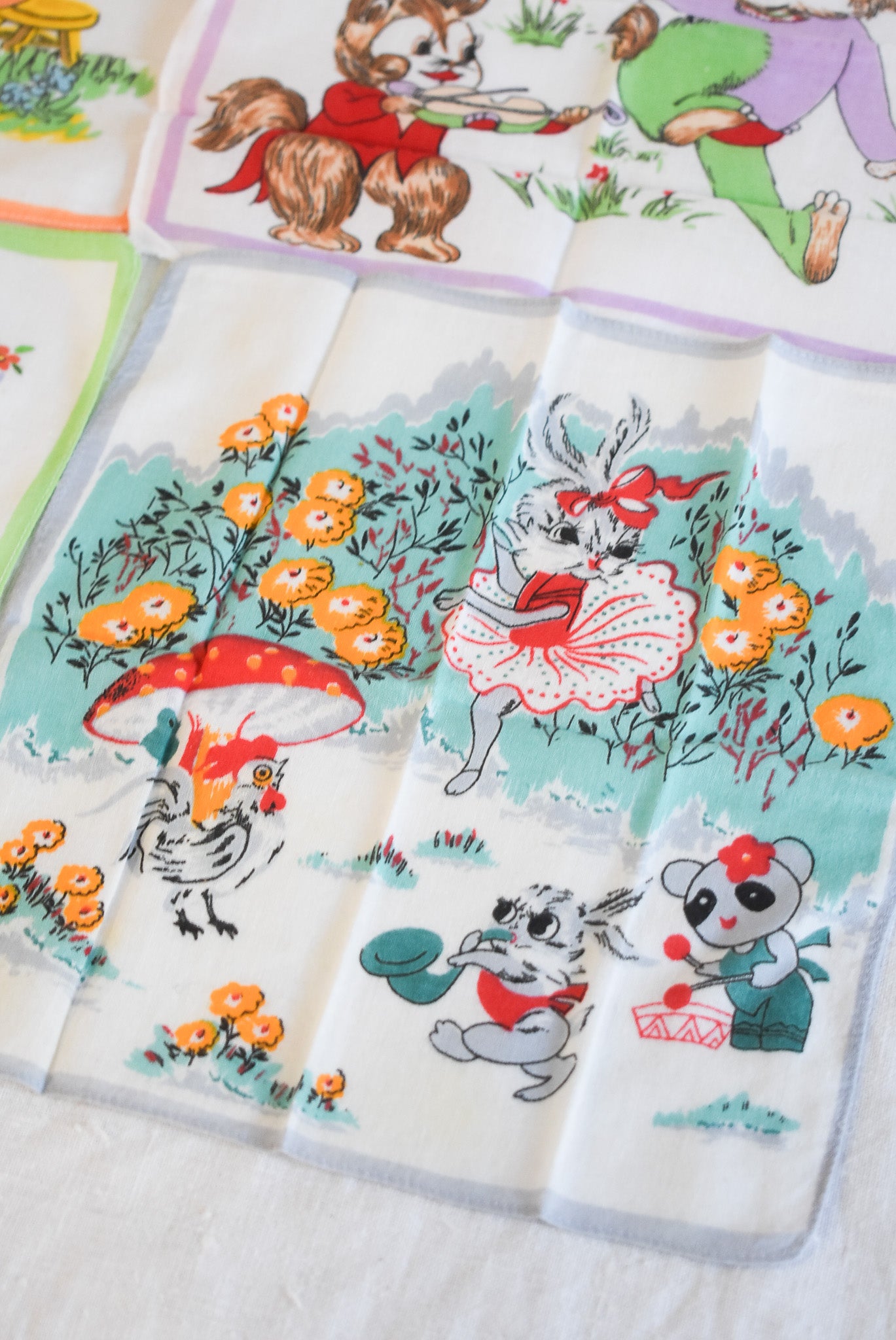 Vintage Kids Hankies (set 4)