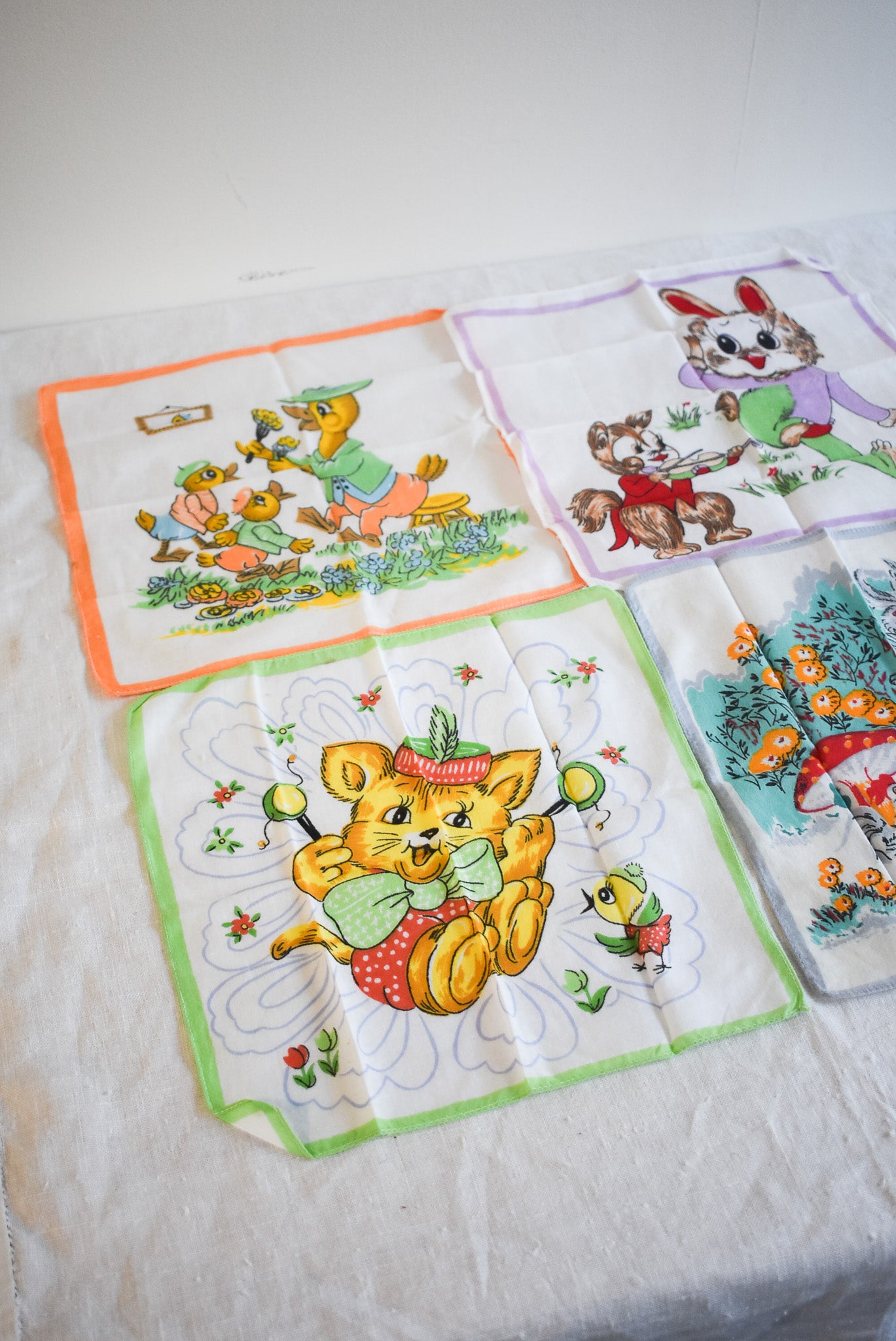 Vintage Kids Hankies (set 4)