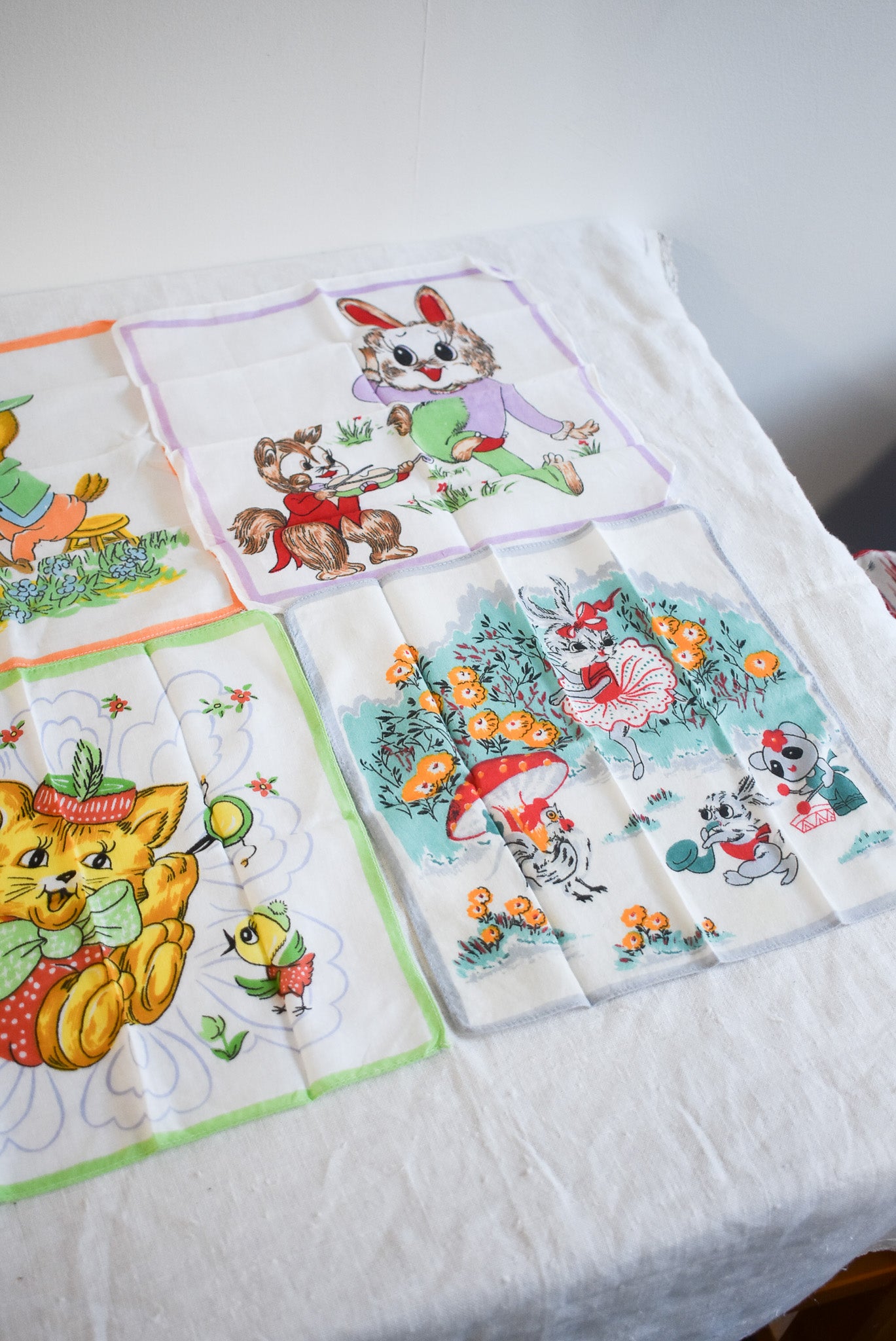 Vintage Kids Hankies (set 4)