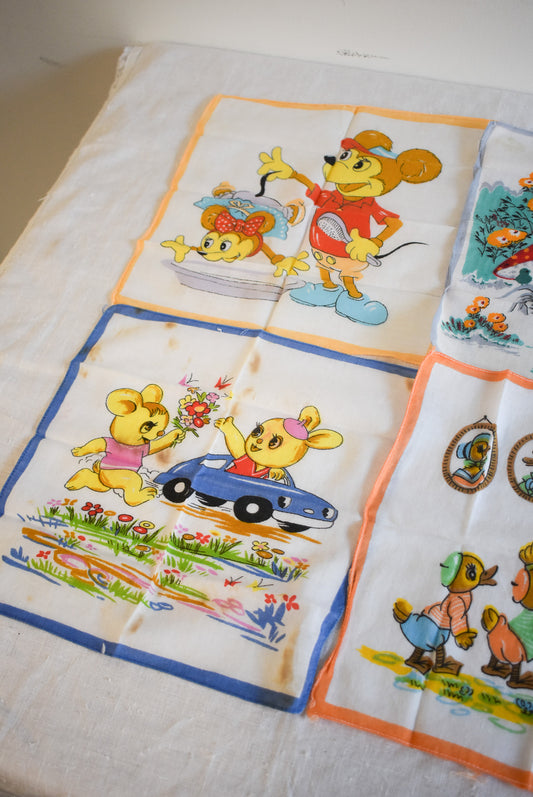 Vintage Kids Hankies (set 3)