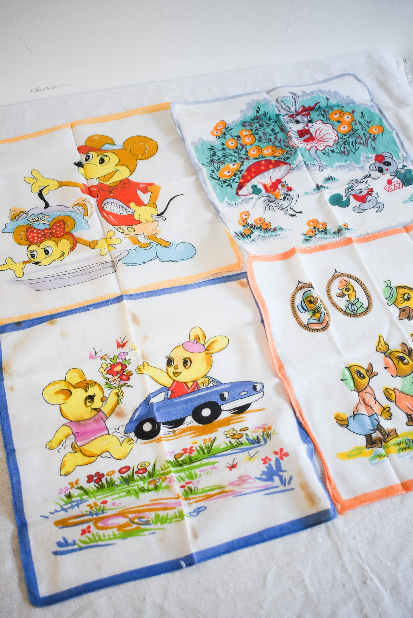 Vintage Kids Hankies (set 3)