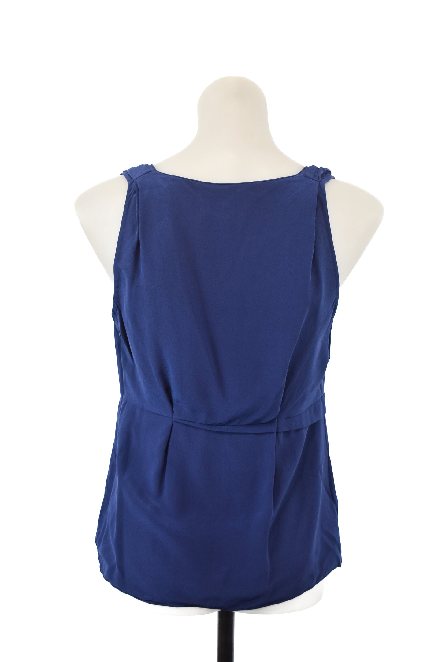 Country Road midnight blue silk top, size XS