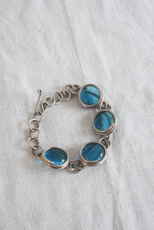 Funky aquamarine bracelet