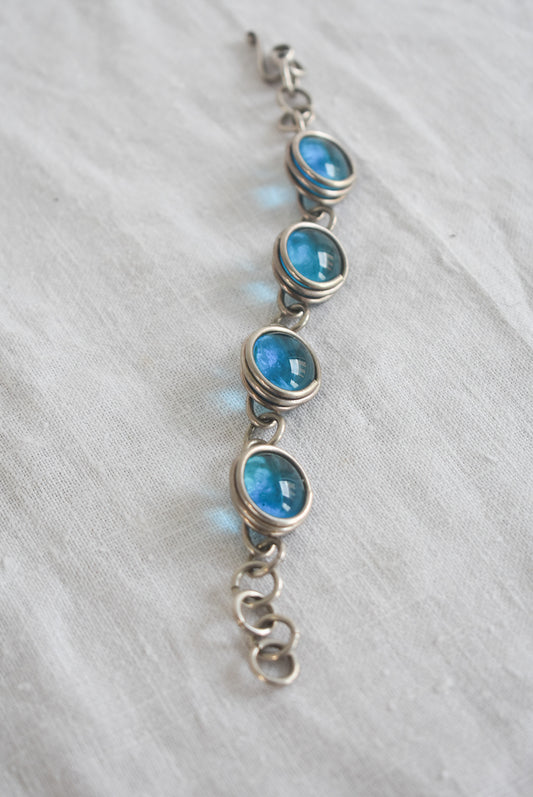 Funky aquamarine bracelet