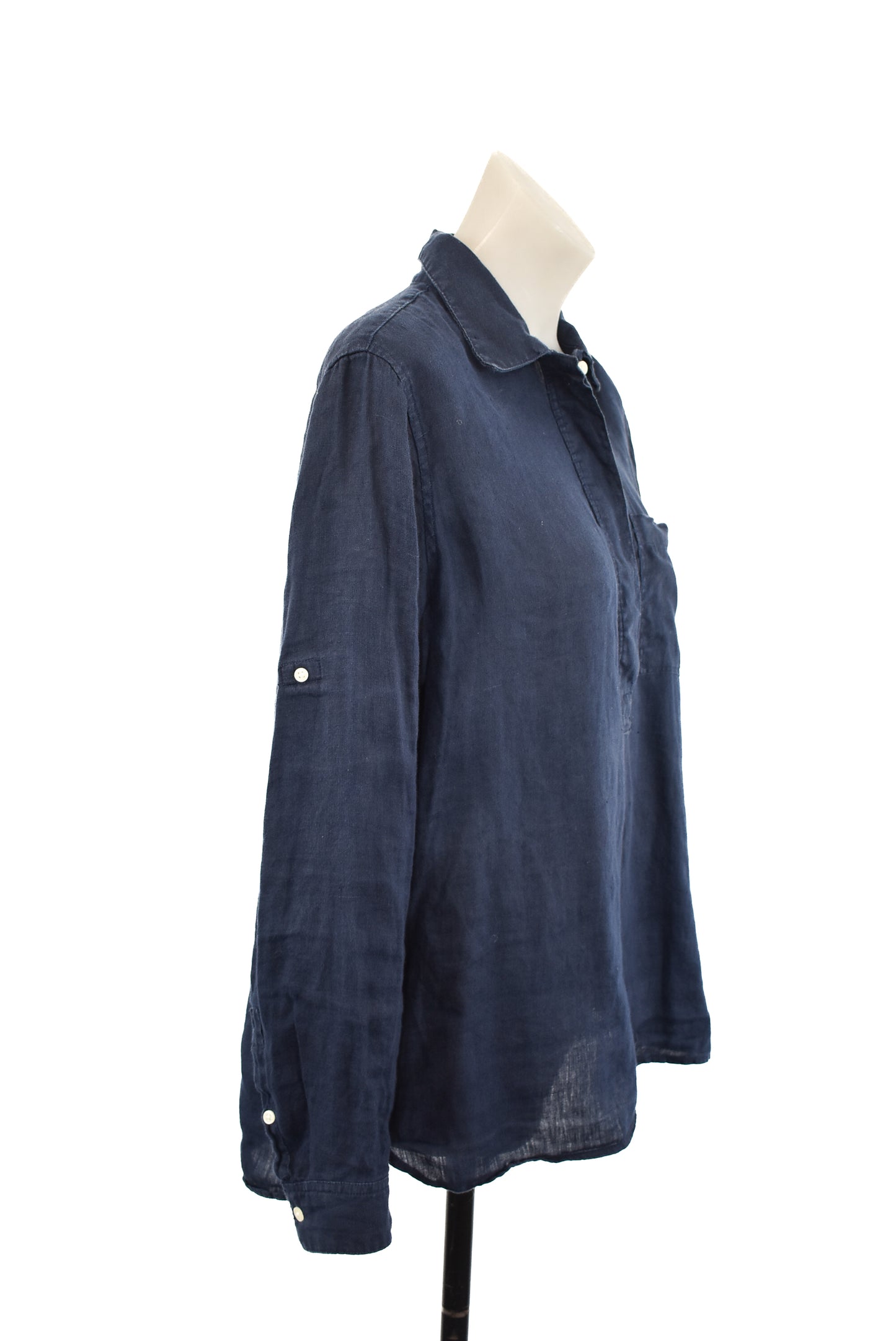 Gap navy blue  100% linen blouse, M