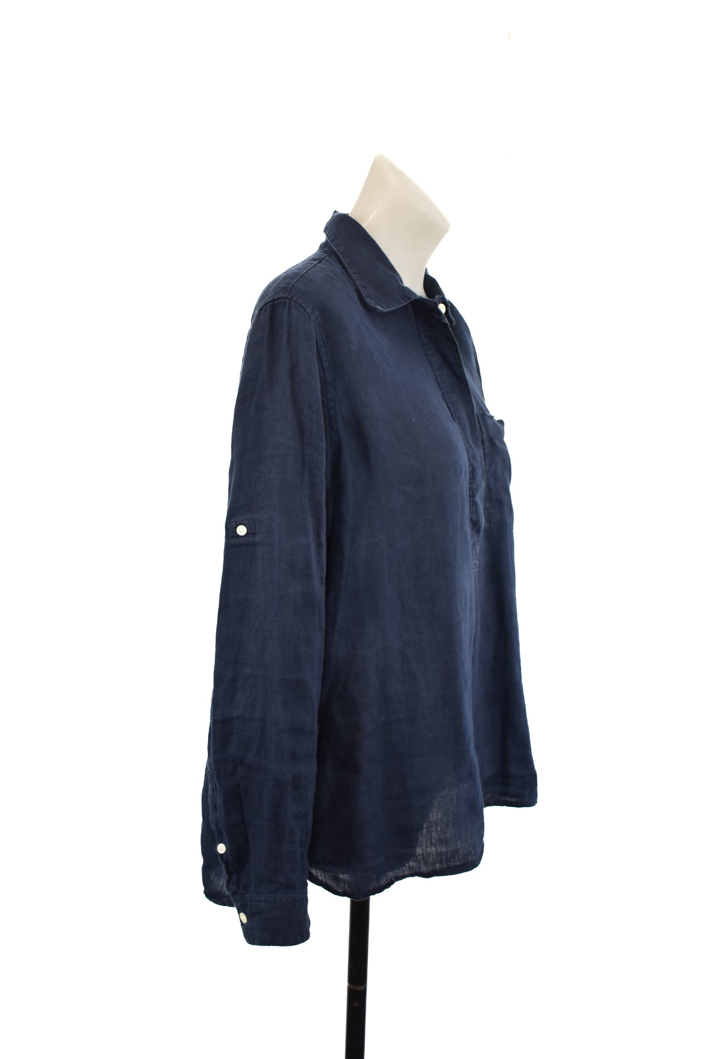 Gap navy blue  100% linen blouse, M