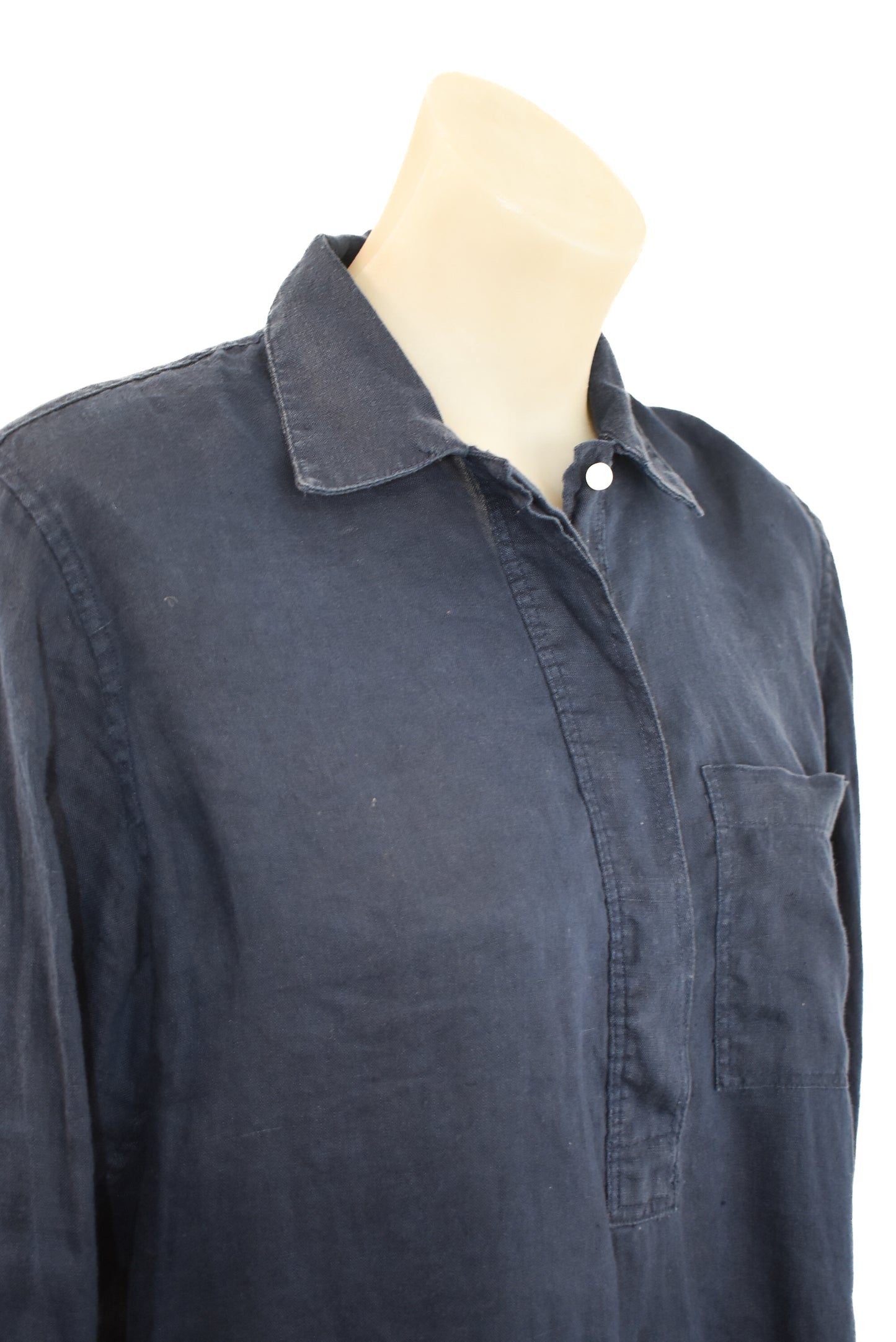 Gap navy blue  100% linen blouse, M