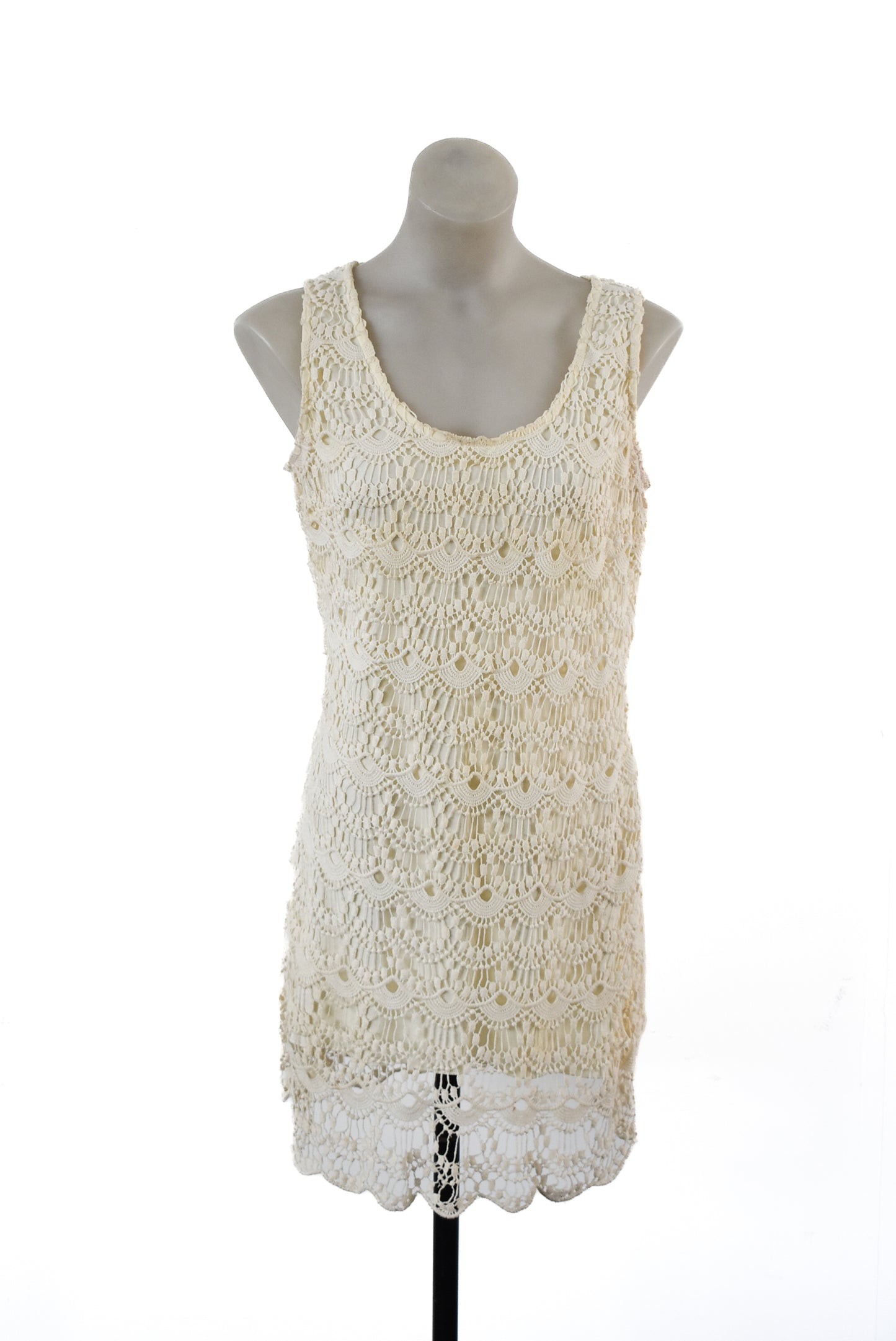 Icono Dressy collection white crochet dress, M