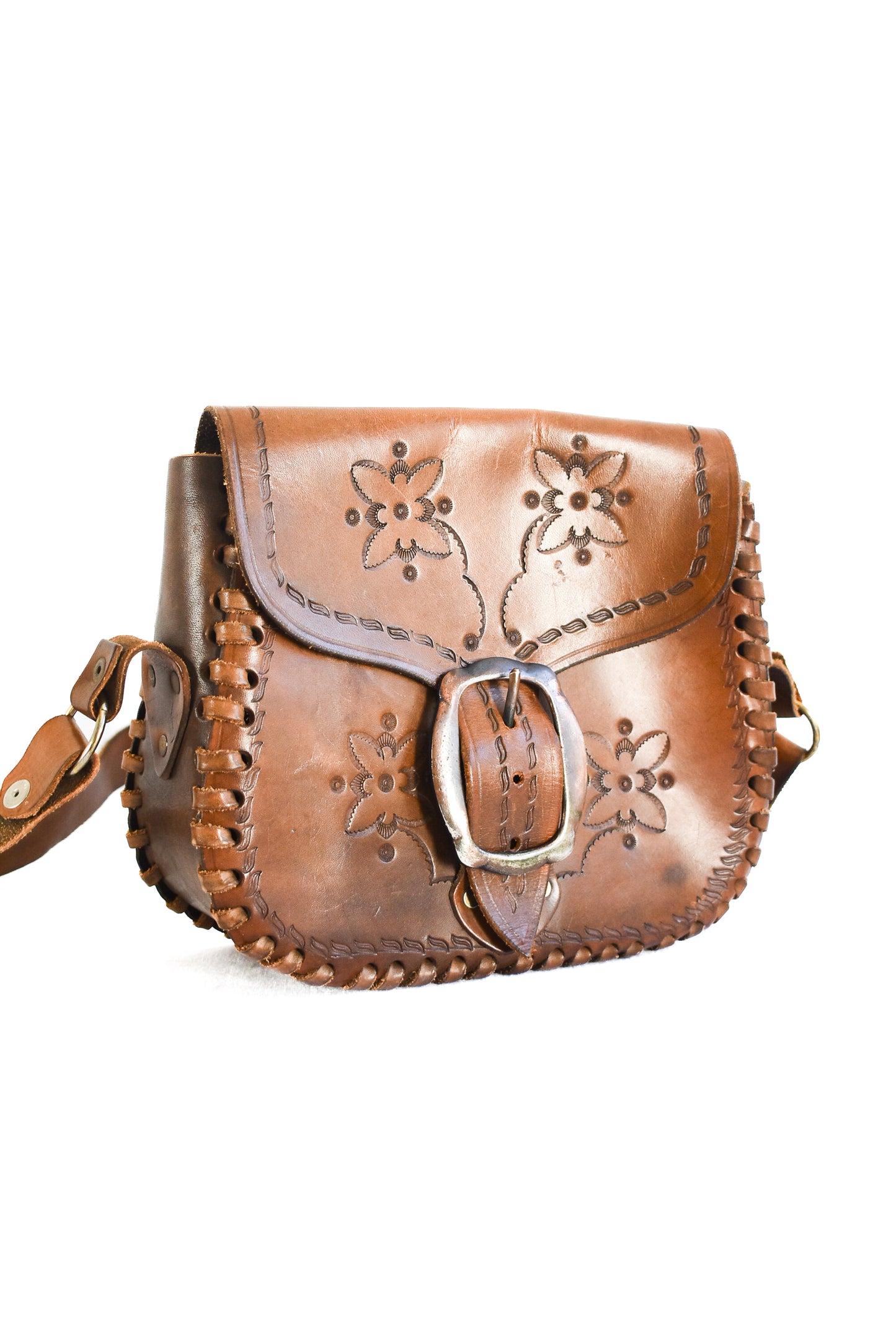 Vintage western inspired leather bag