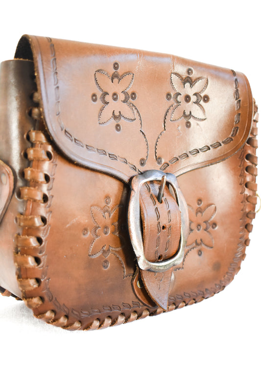 Vintage western inspired leather bag