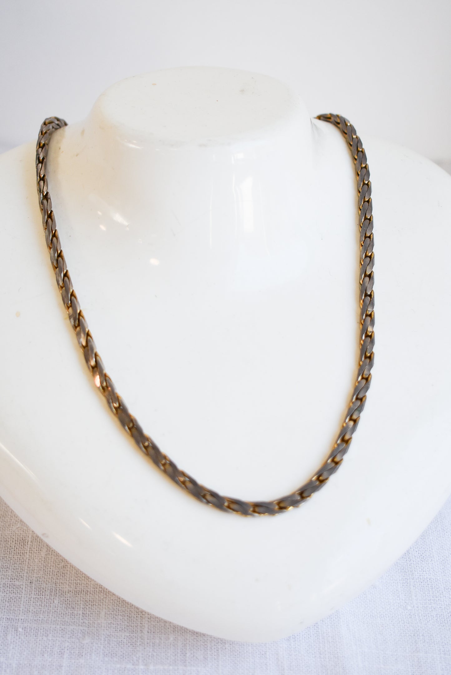 Unique silver & gold coloured chunky twist chain