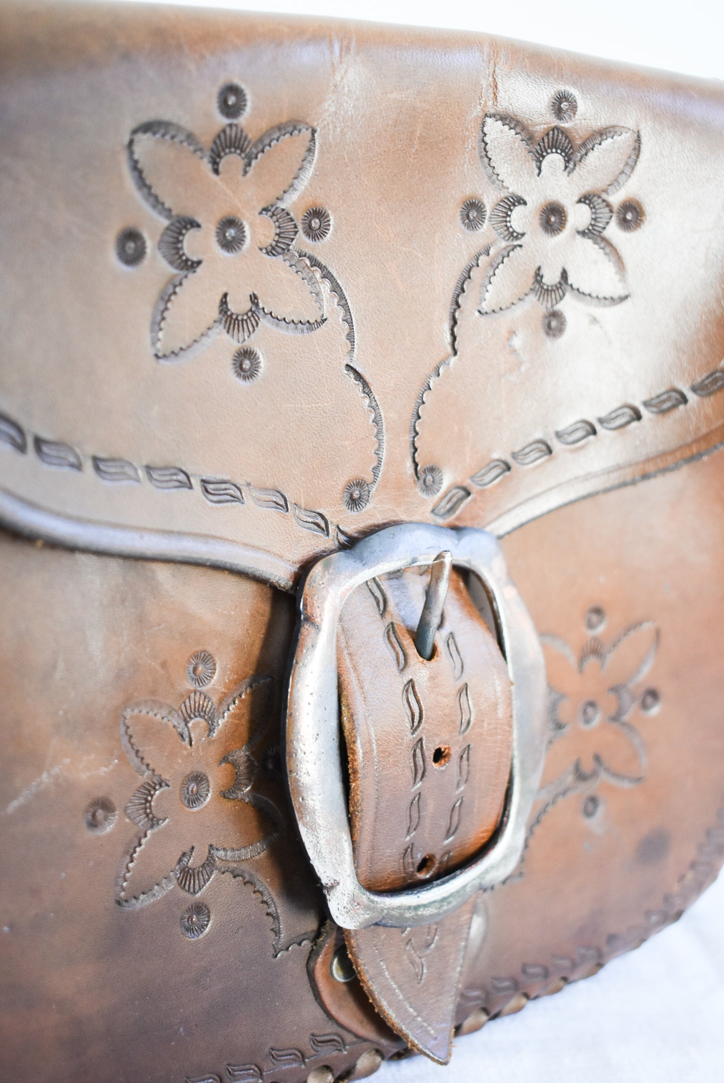 Vintage western inspired leather bag