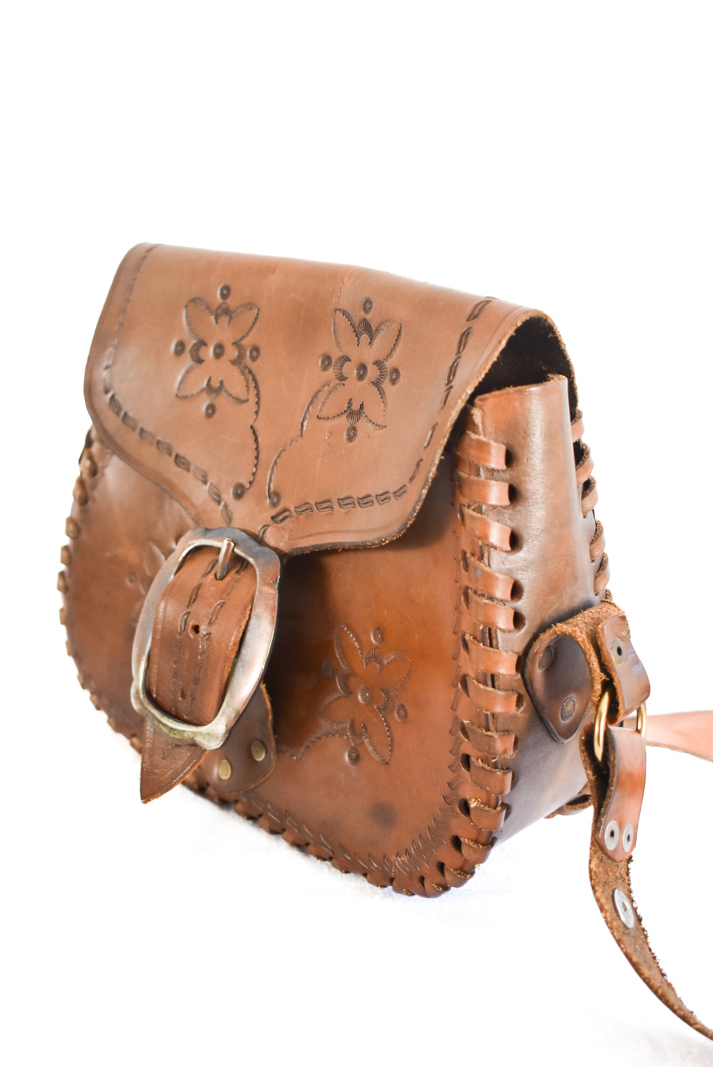 Vintage western inspired leather bag