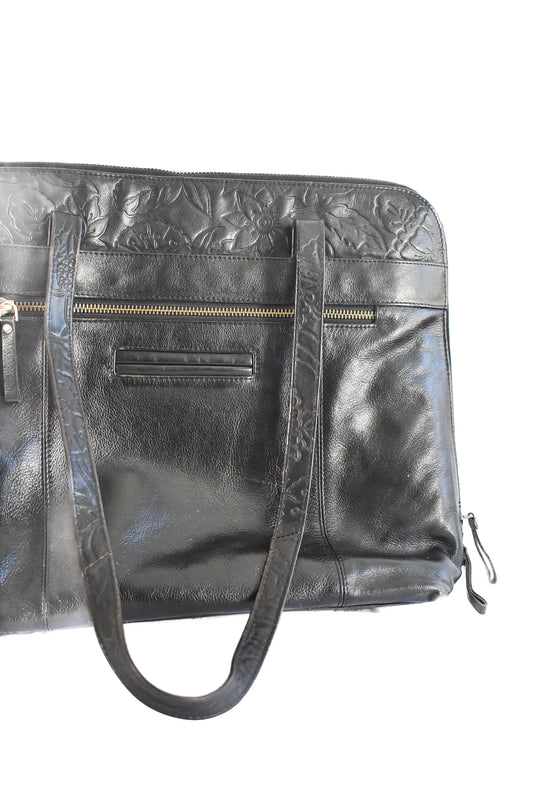 SATCH black leather handbag