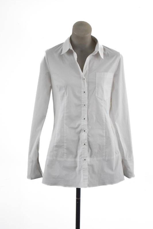 Marilyn Seyb button down long blouse, 12