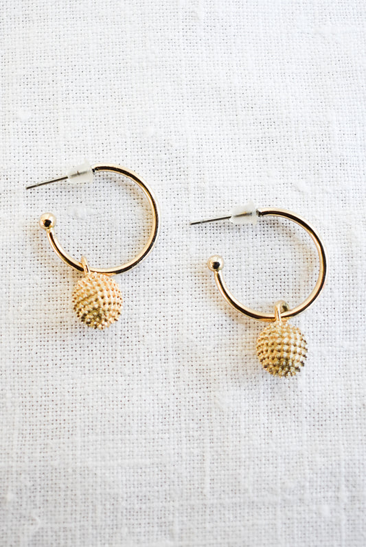 Funky spiky ball mini hoop earrings