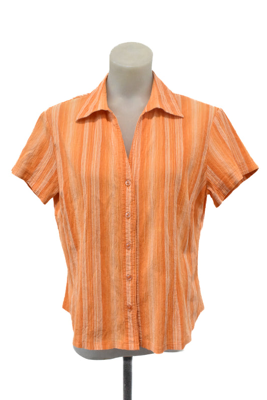 Classic Summer orange button up, 14