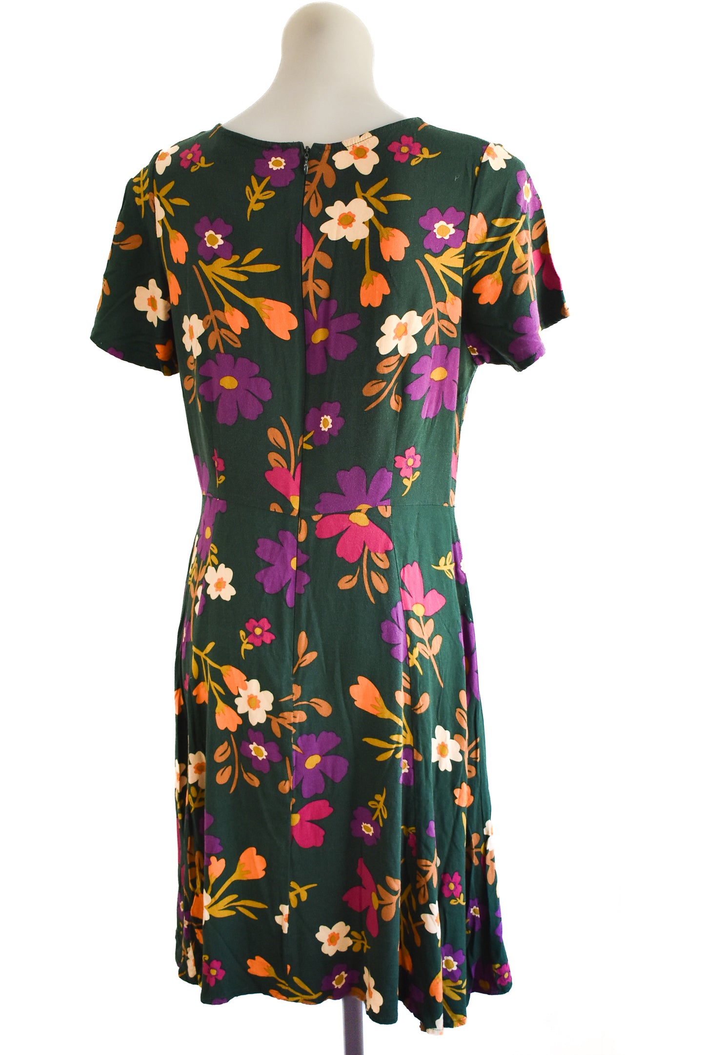 Princess Highway forest green floral midi dress, 12