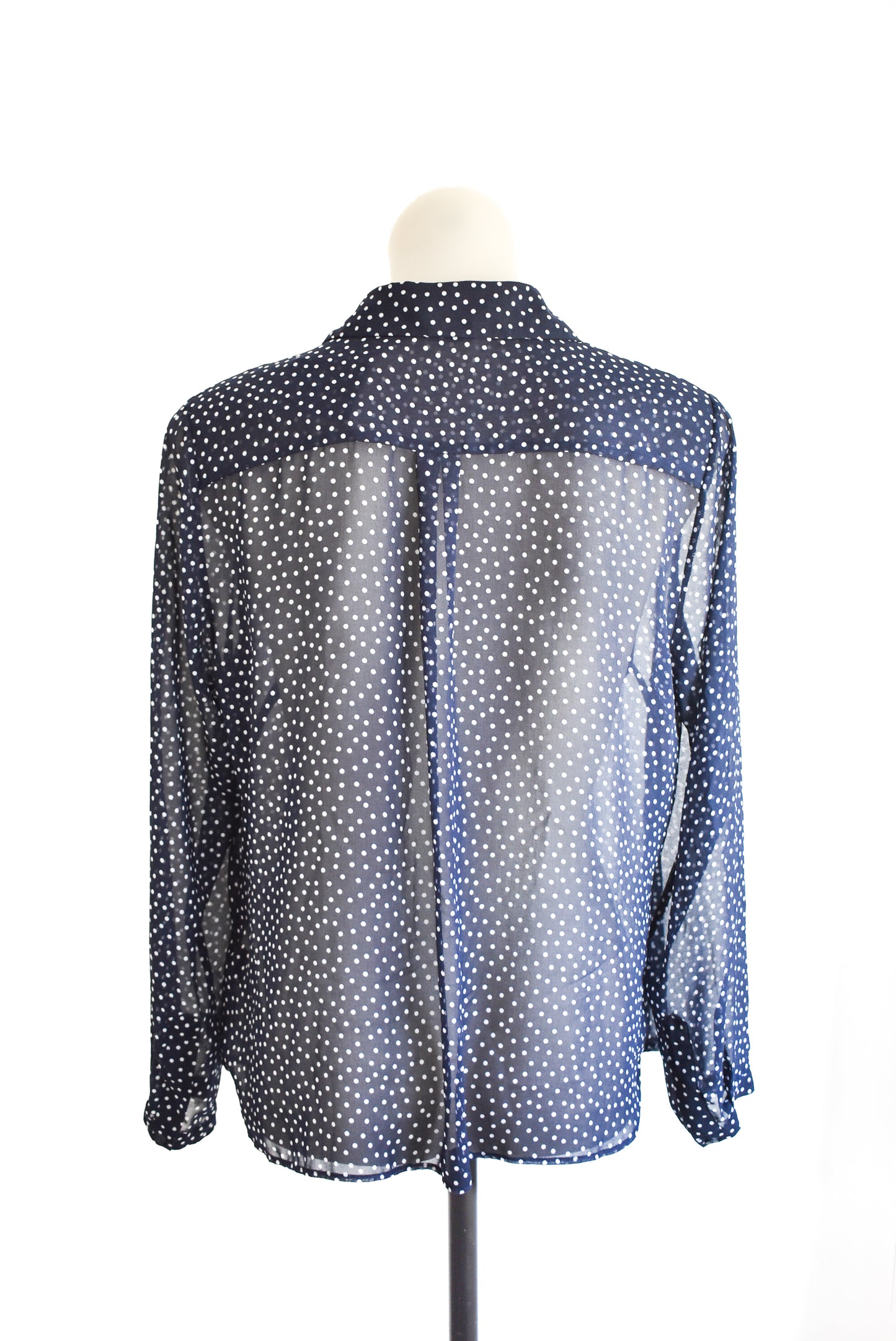 Autograph Polka Dots sheer blouse, M