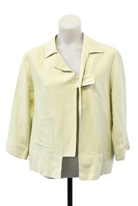 By Fredrick silk funky asymmetrical blazer NZ Made, 12