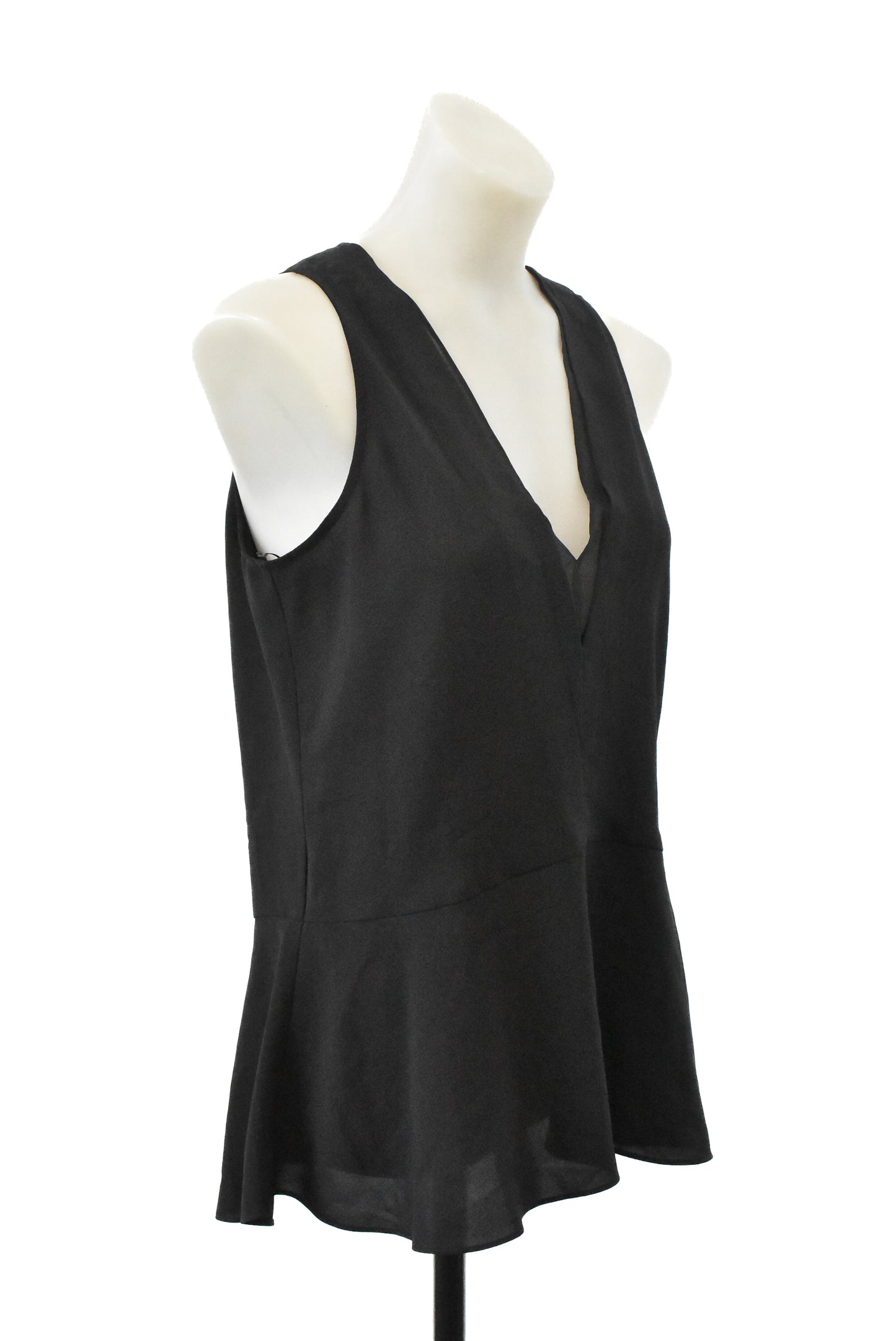 Jane Lamerton black flowy vest top, 10