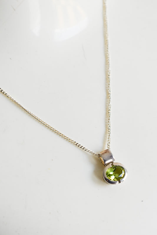 Sterling silver & Peridot necklace