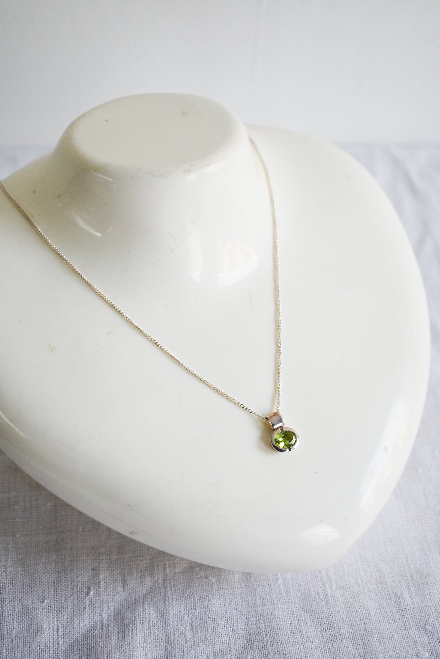 Sterling silver & Peridot necklace