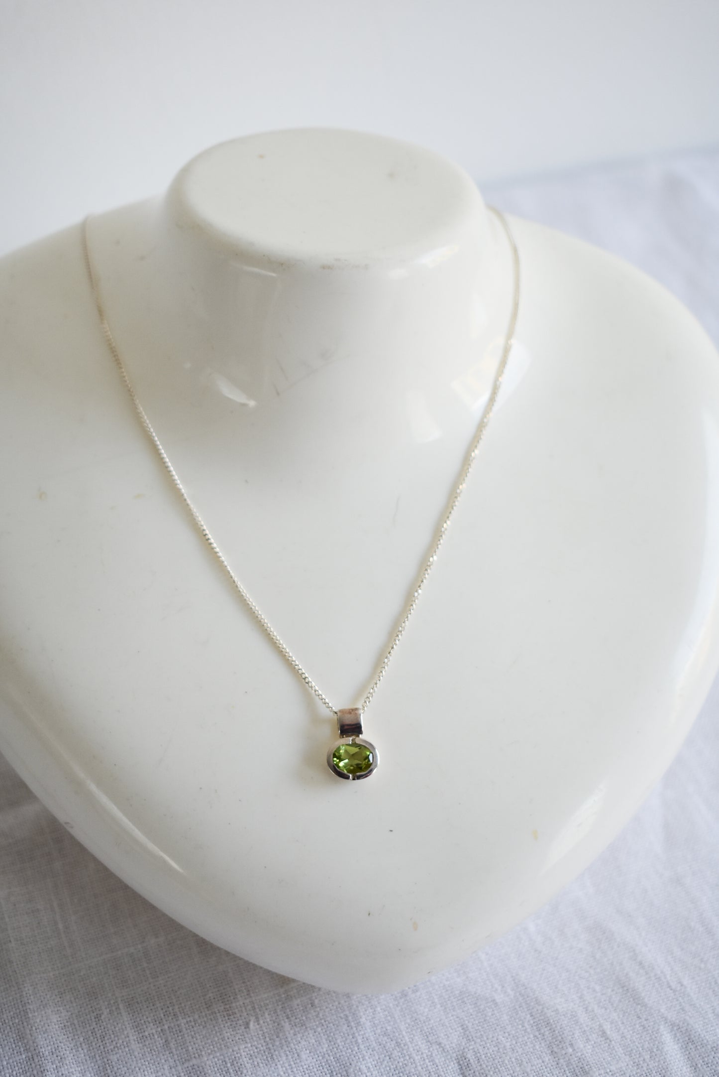 Sterling silver & Peridot necklace