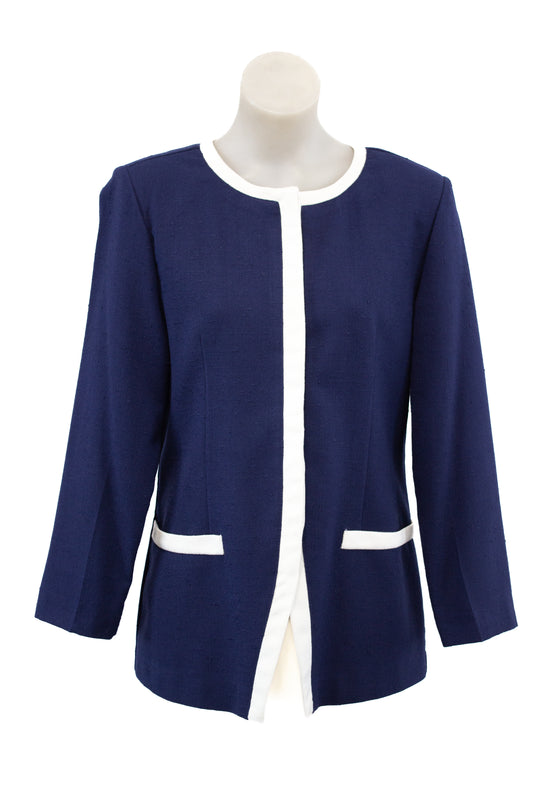 Solo NZ tailored blue retro inspired blazer, 14