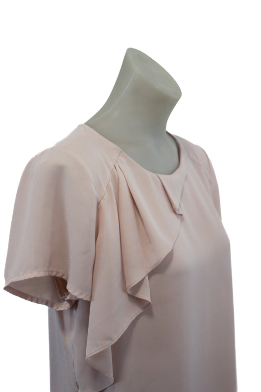 Jacqui E blush pink blouse, M