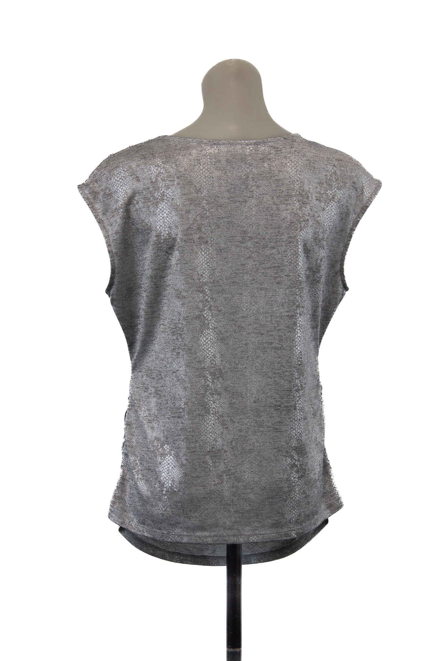 Calvin Klein silver ruched vest top, M