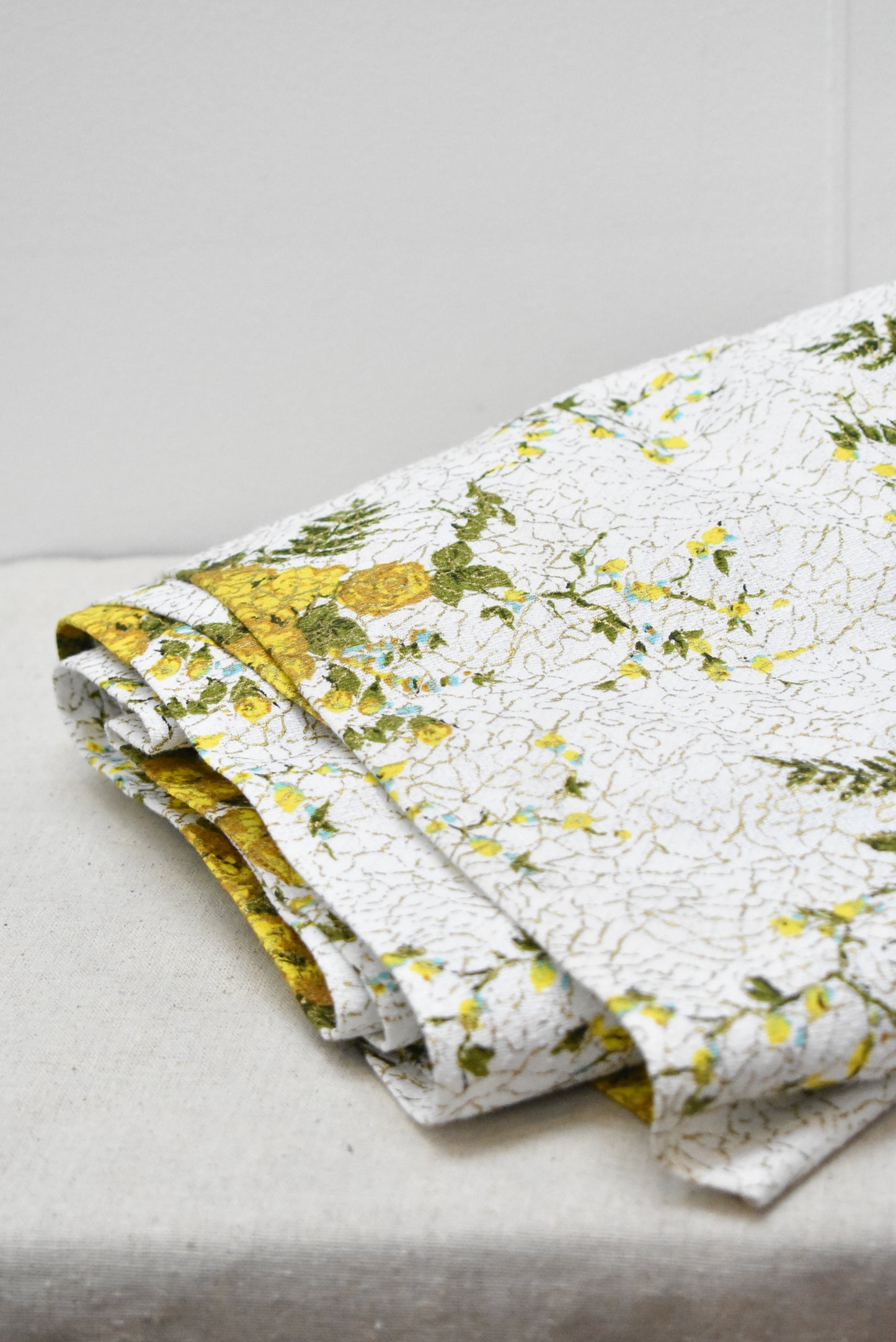 Vintage yellow rose fabric