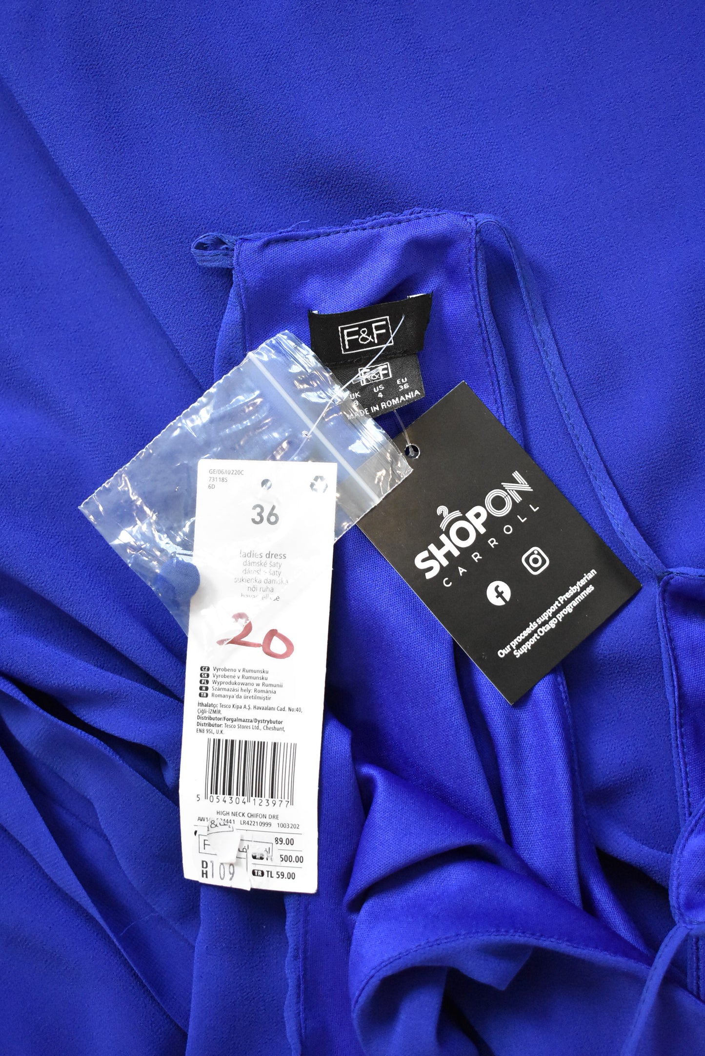 F&F Blue Ladies Dress, Size 36 EU (NEW)