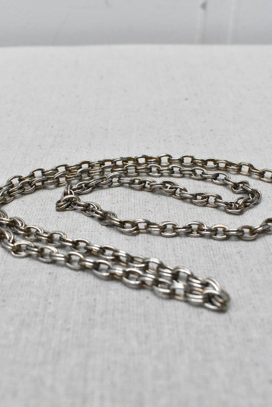 Silver-coloured chain necklace