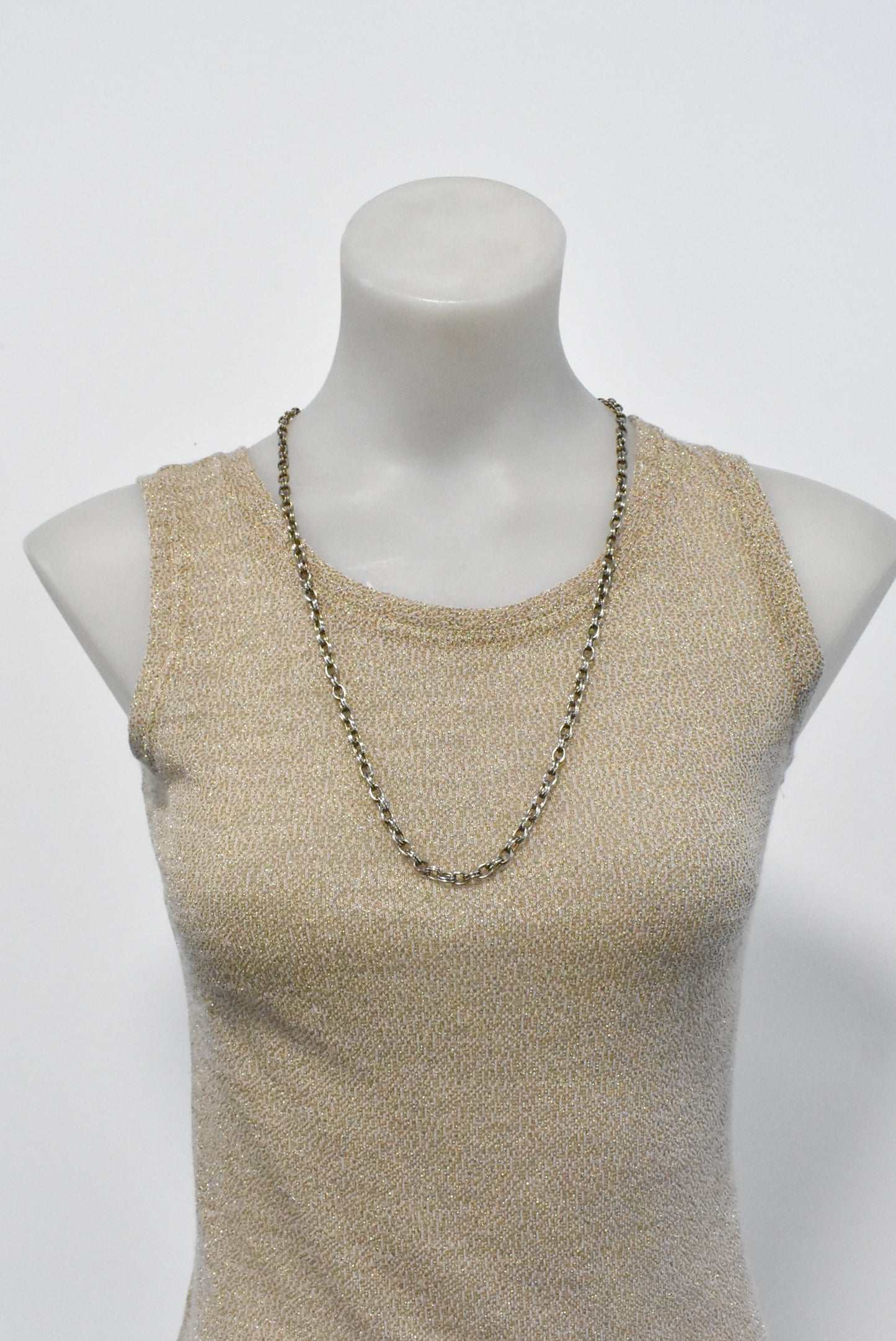 Silver-coloured chain necklace