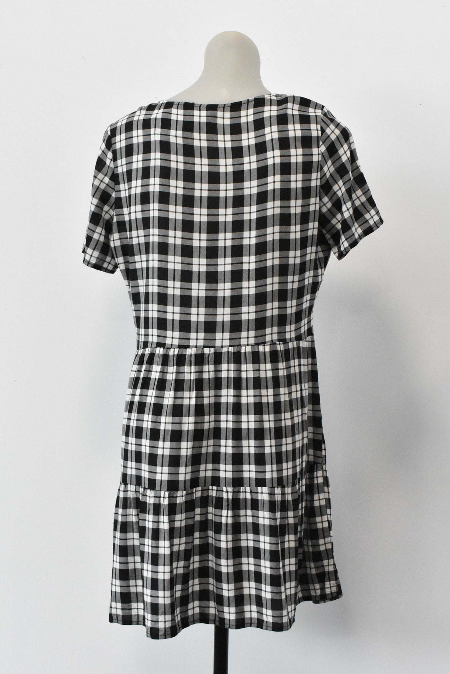 H&M Divided black and white plaid dress, 10