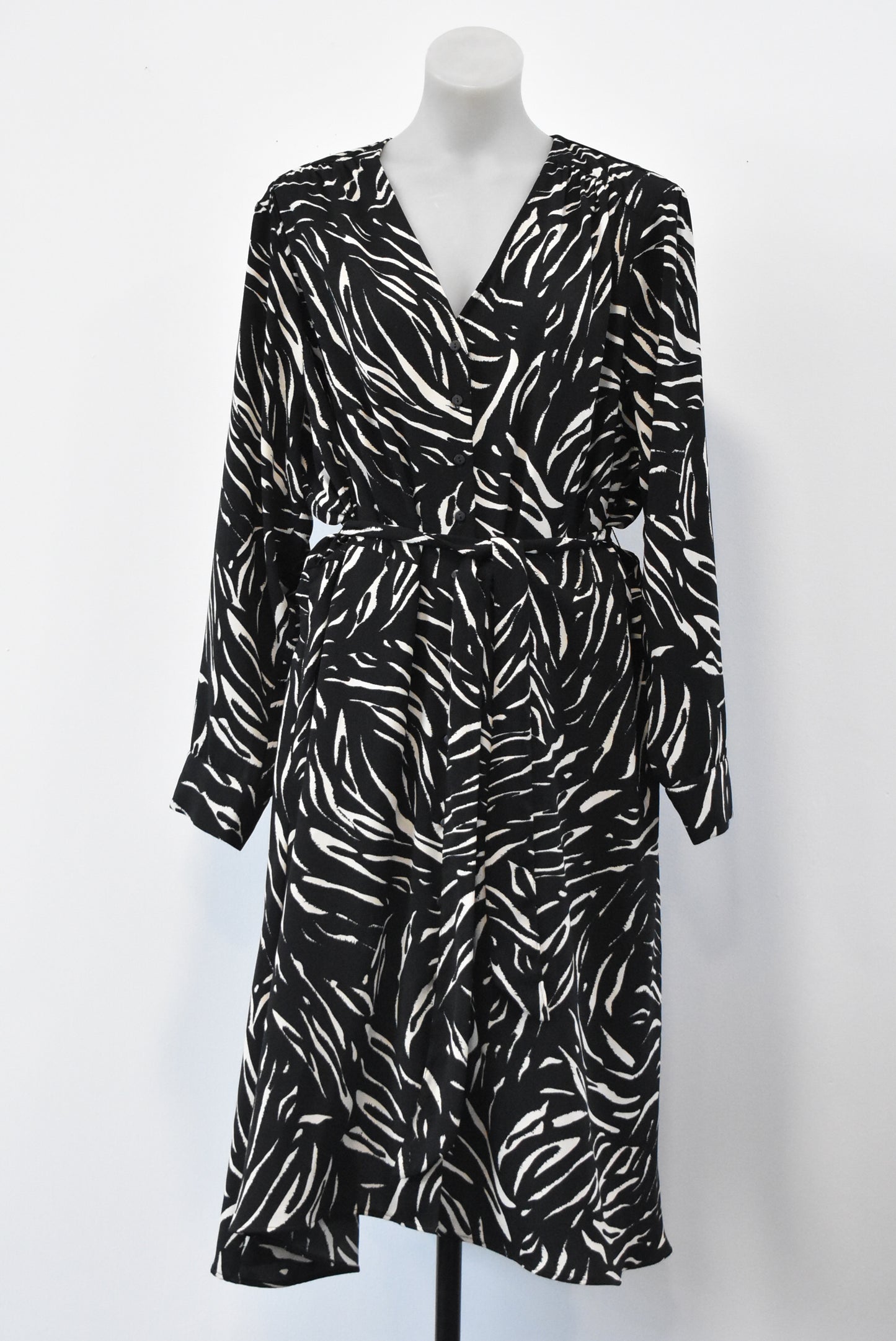 M&S zebra button-up dress, 24