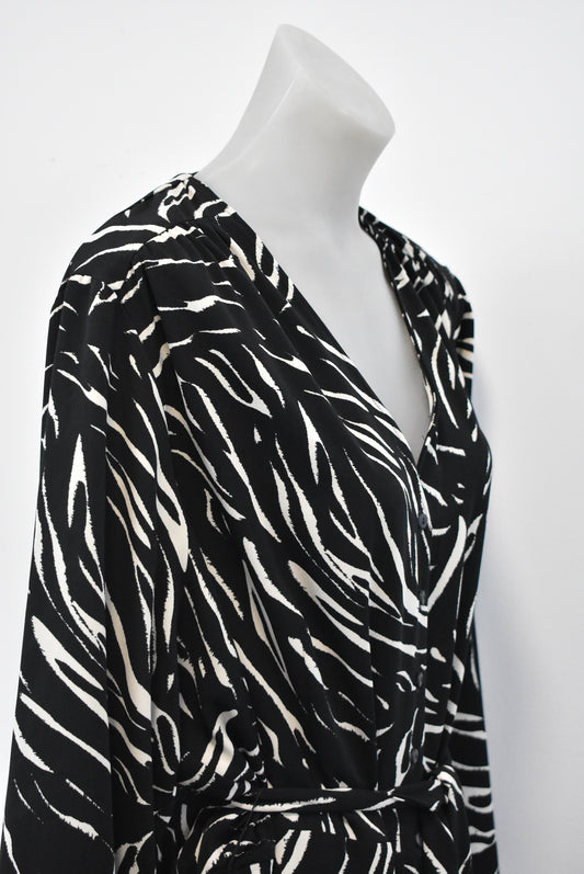M&S zebra button-up dress, 24