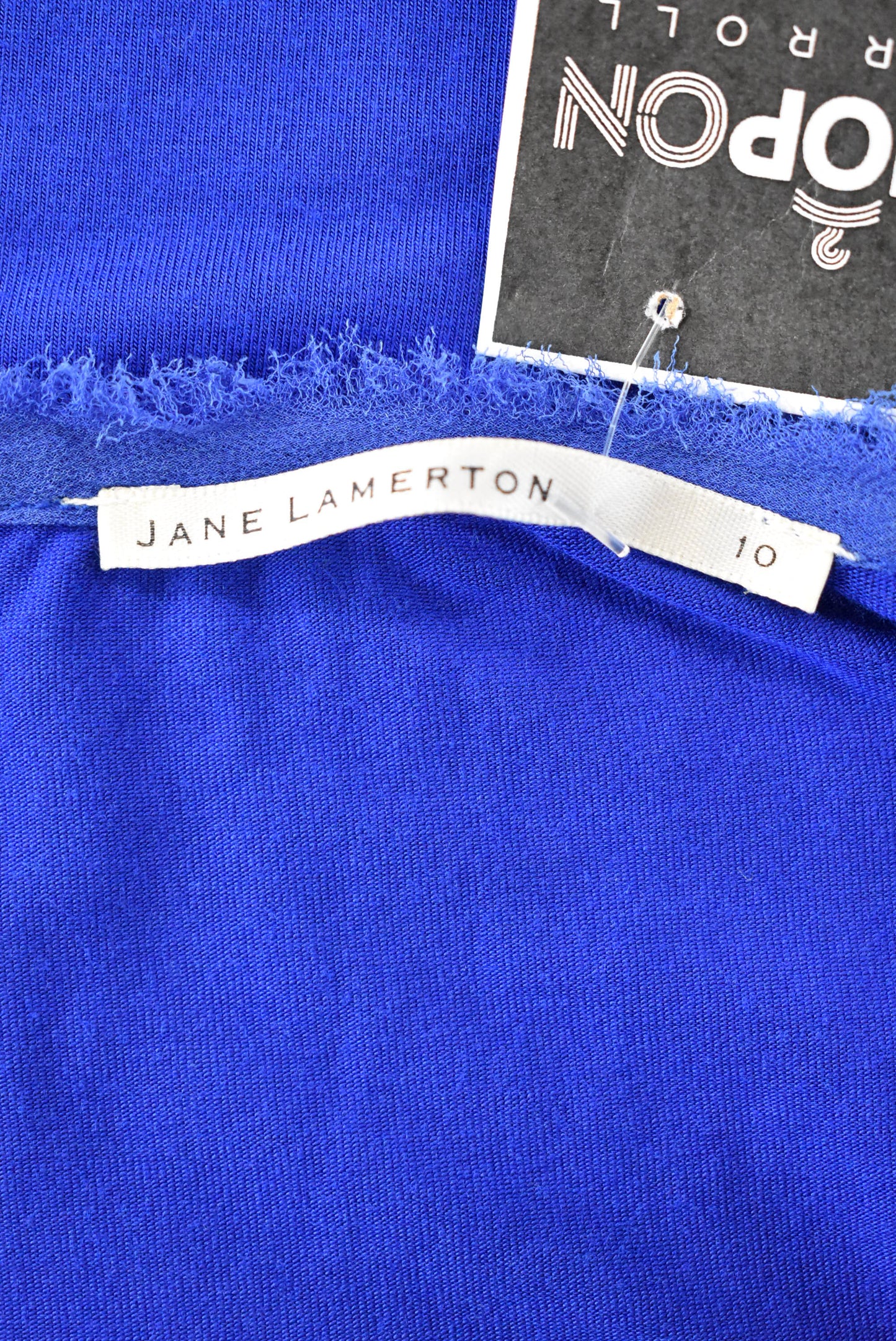 Jane Lamerton silk blue top, 10