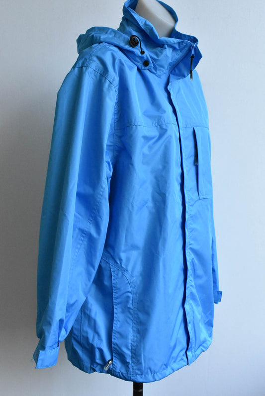 Kiwistuff blue rain jacket, size L