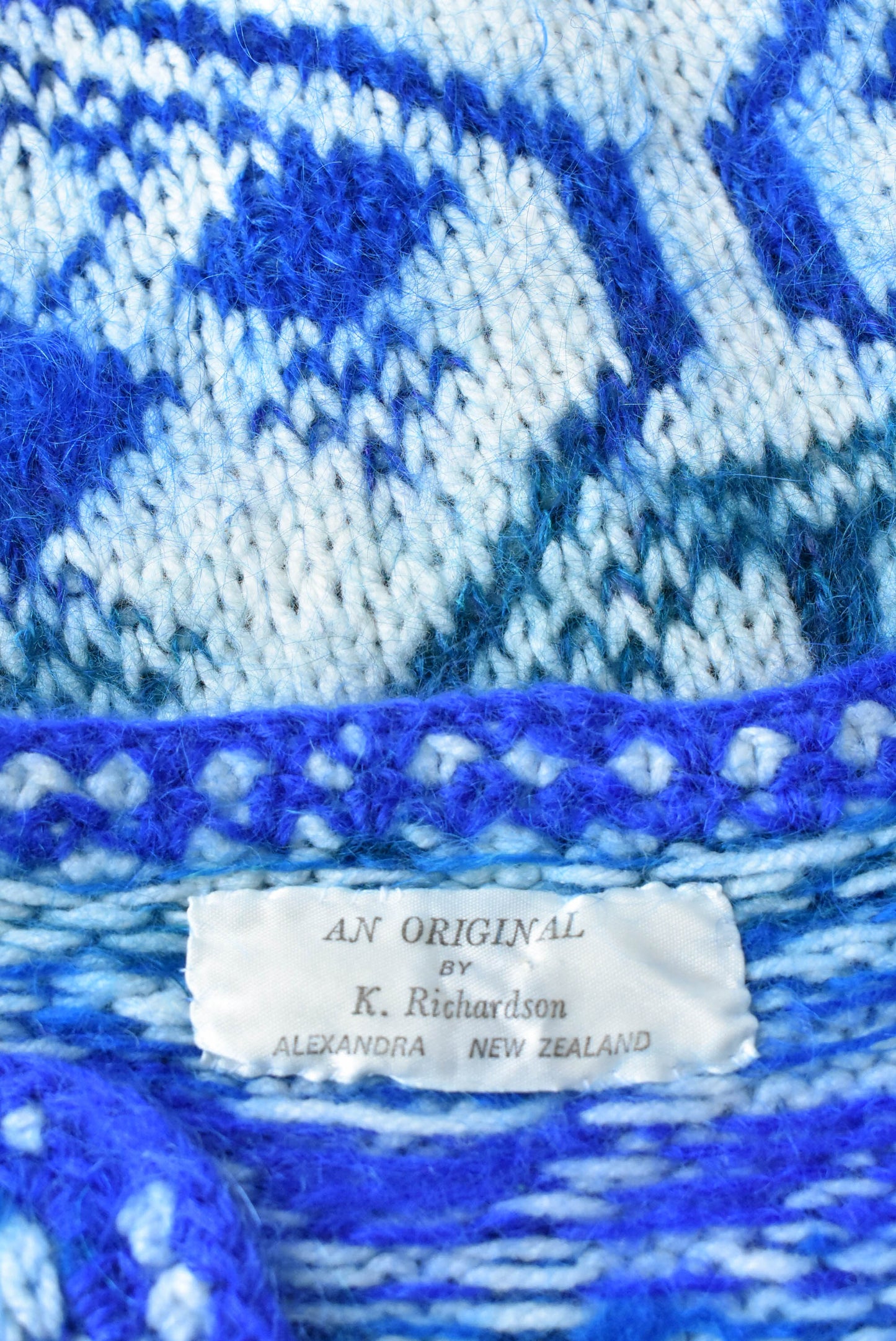 Fairisle knit jumper, Made in Alexandra NZ