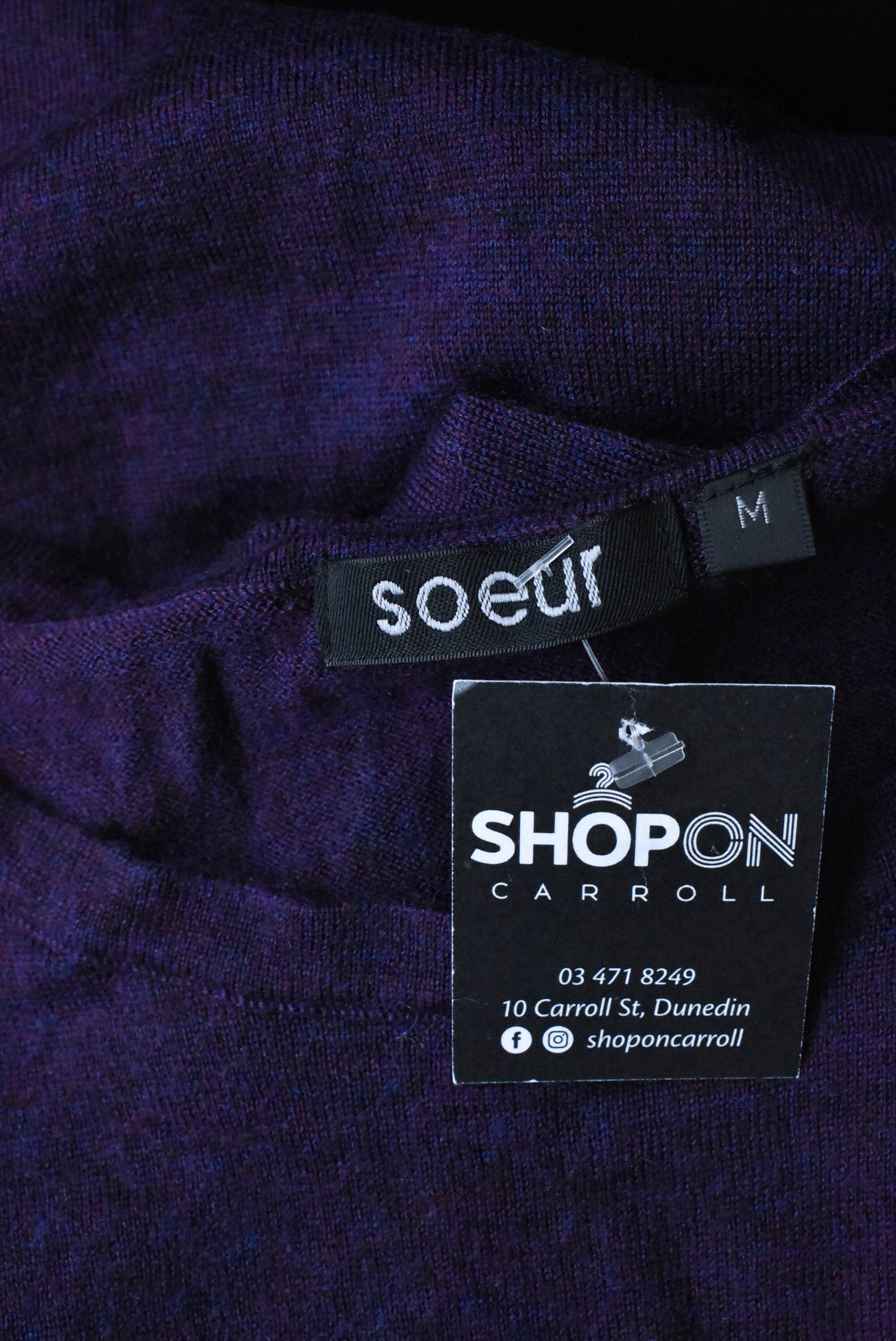 Soeur wool asymmetrical purple dress, size M