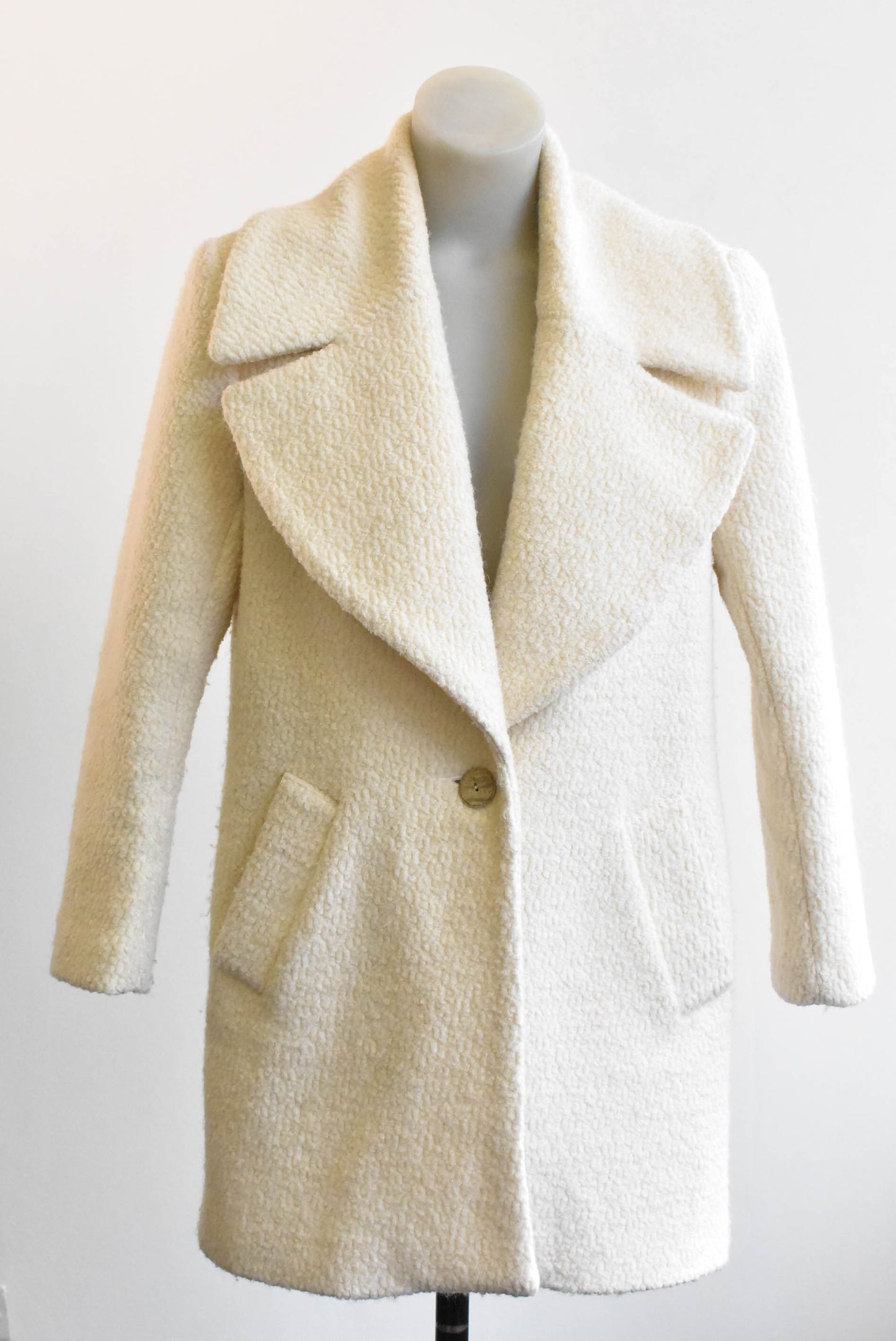 Ruby vanilla wool-blend jacket, size 10