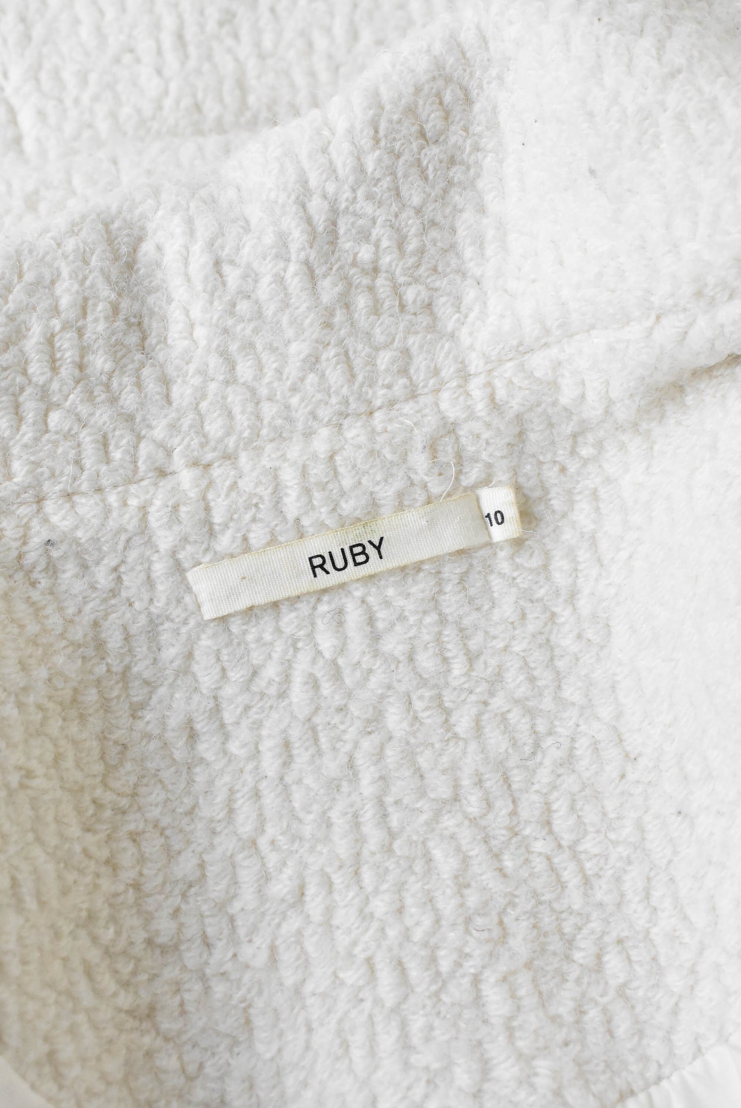 Ruby vanilla wool-blend jacket, size 10