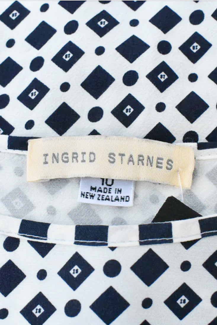 Ingrid Starnes Nz made blouse, 10