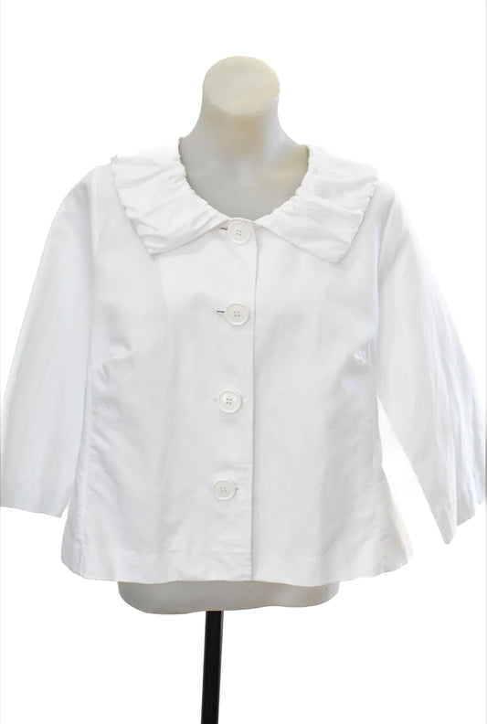 Hendricksen white collared blouse, 14