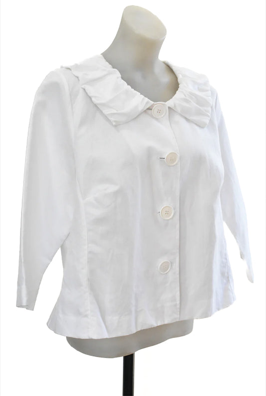 Hendricksen white collared blouse, 14