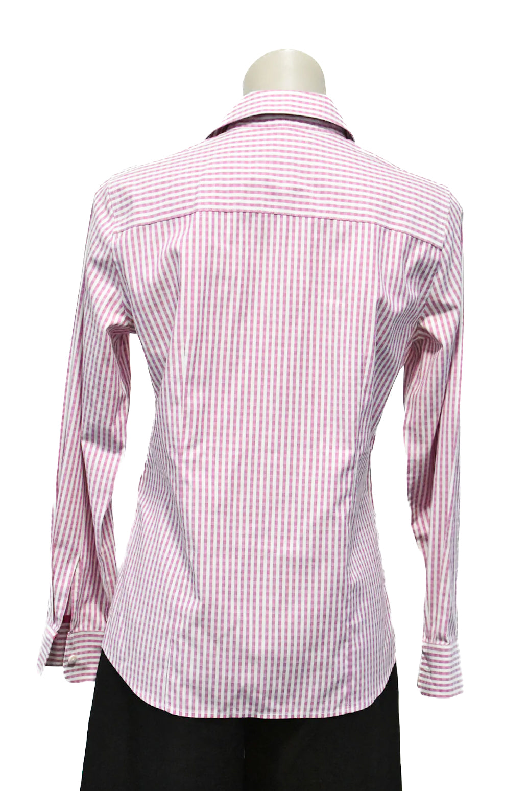 Foxcroft pink long sleeve check shirt, M