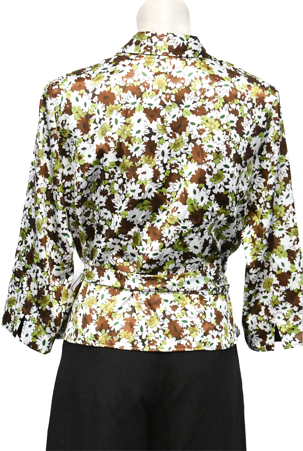 Zendra flower power tie blouse, L