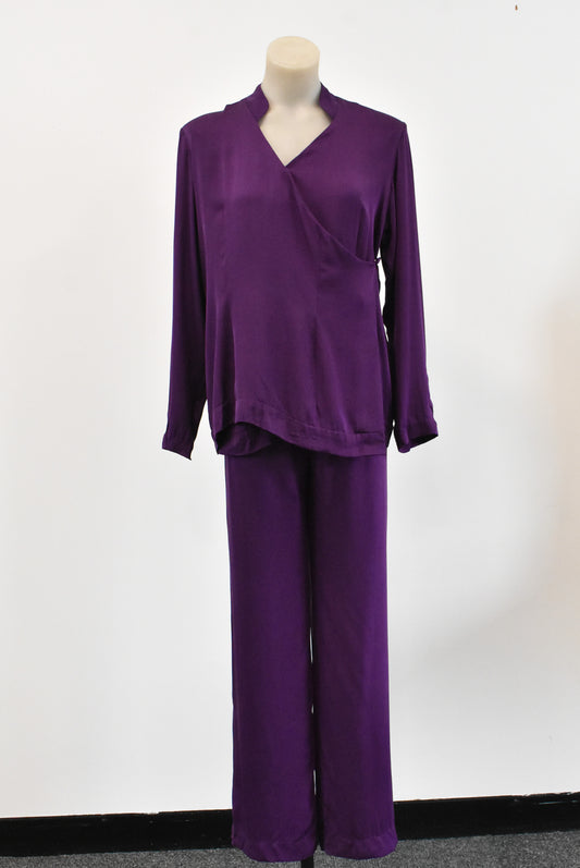 Deep purple 2 piece loungewear, M